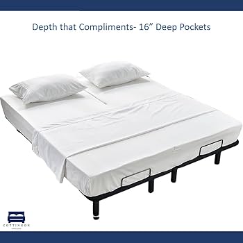 13th heaven グレー 32X30 リラックスフィット Amazon.com: Cottingon 4 Piece Flex Head King Sheet Set, Top